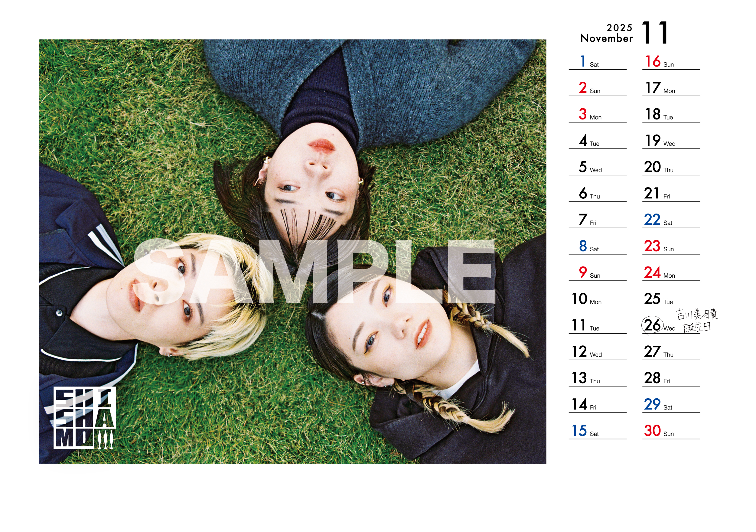 SHISHAMO CALENDAR 2025」販売決定!!!｜SHISHAMO Official Website